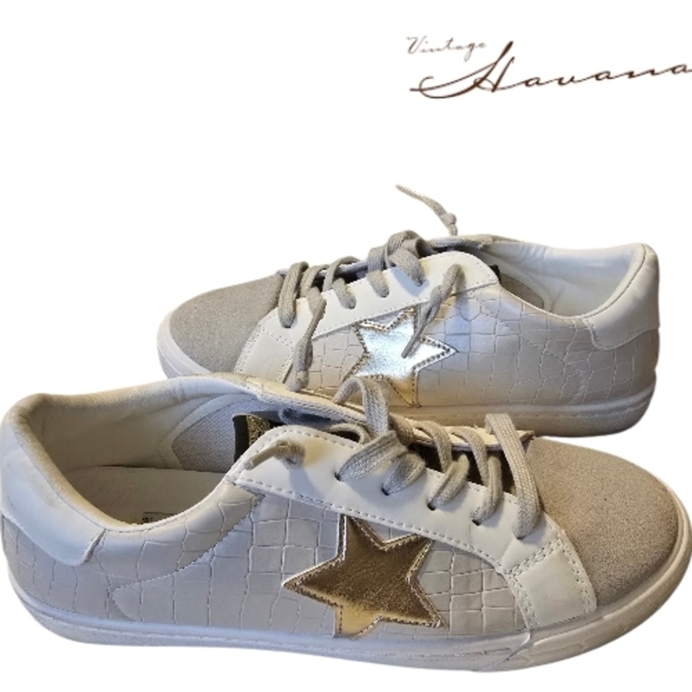 VINTAGE HAVANA Platform Court Sneakers Womens Size 8 - Picture 3 of 9